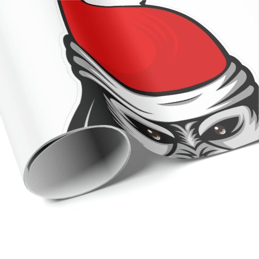 Weihnachtsgorilla Geschenkpapier (Rolleneckpunkt)