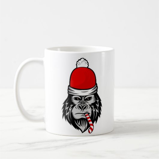 Weihnachtsgorilla Kaffeetasse (Links)