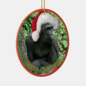 Weihnachtsgorilla Keramik Ornament (Rechts)