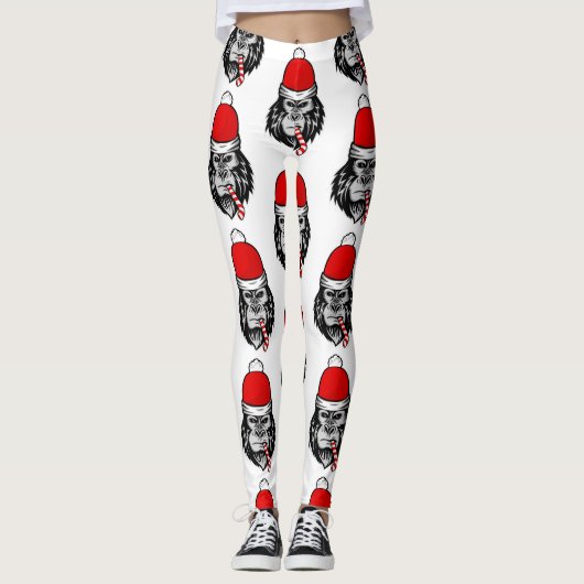 Weihnachtsgorilla Leggings (Vorderseite)
