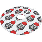 Weihnachtsgorilla Polyester Weihnachtsbaumdecke (Schrägansicht)