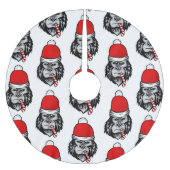 Weihnachtsgorilla Polyester Weihnachtsbaumdecke (Vorderseite)