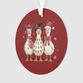 Weihnachtsgoss Weihnachtsmann Alberner Niedlicher Ornament (Vorderseite)