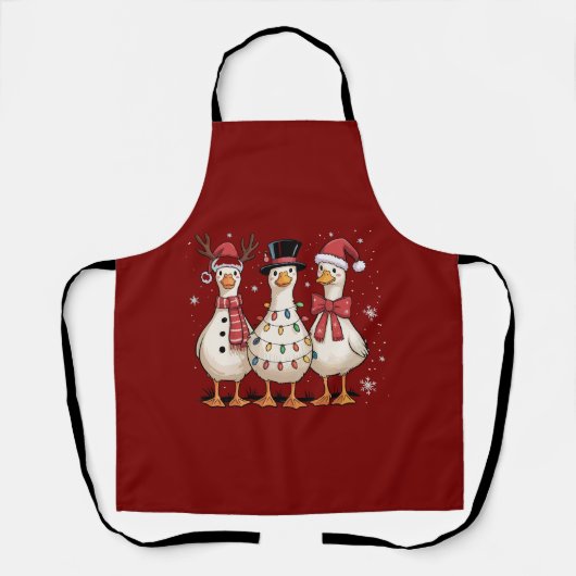 Weihnachtsgoss Weihnachtsmann Alberner Niedlicher  Schürze (Vorderseite)
