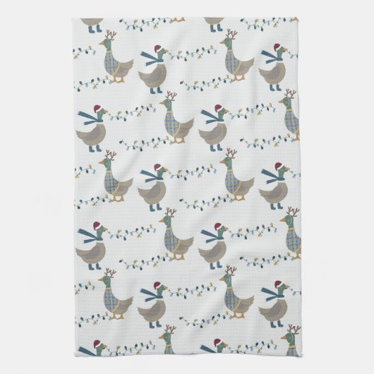 Weihnachtsgossen auf Weiß Geschirrtuch (Vertikal)