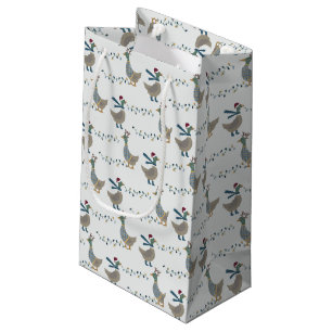 Weihnachtsgossen auf Weiß Kleine Geschenktüte
