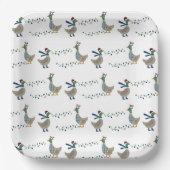 Weihnachtsgossen auf Weiß Pappteller (Vorderseite)