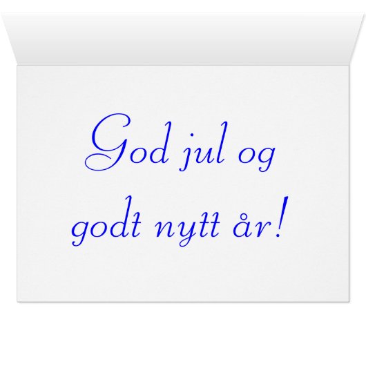 Weihnachtsgott Jul God jul og godt nytt år III (Innenansicht Horizontal (Unten))