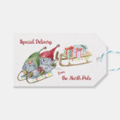 Weihnachtsgottesdienst aus Nordpol Geschenkanhänger (Vorderseite (Horizontal))