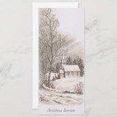 Weihnachtsgottesdienst Feiertagskarte (Vorne/Hinten)