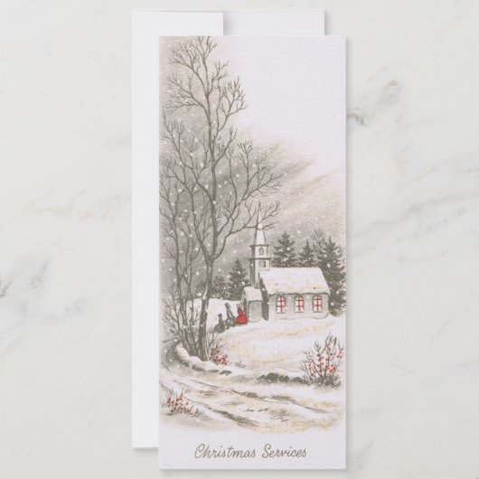 Weihnachtsgottesdienst Feiertagskarte (Vorderseite)