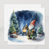 Weihnachtsgottesdienst im Wald Feiertagskarte (Vorne/Hinten)