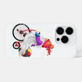 Weihnachtsgottesdienst mit Fahrrad und Geschenken iPhone Hülle (Rückseite (Horizontal))