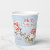 Weihnachtsgottesdienst mit Rentier Personalisiert Pappbecher (Rückseite)