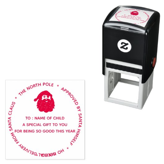 Weihnachtsgottesdienst Nordpol | rund Permastempel (Beispiel)