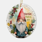 Weihnachtsgottesdienst Personalisiert Keramik Ornament (Links)