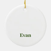 Weihnachtsgottesdienst Personalisierte Keramik Orn Ornament (Hinten)