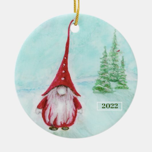 Weihnachtsgottesdienst Personalisierte Keramik Orn Ornament (Vorne)