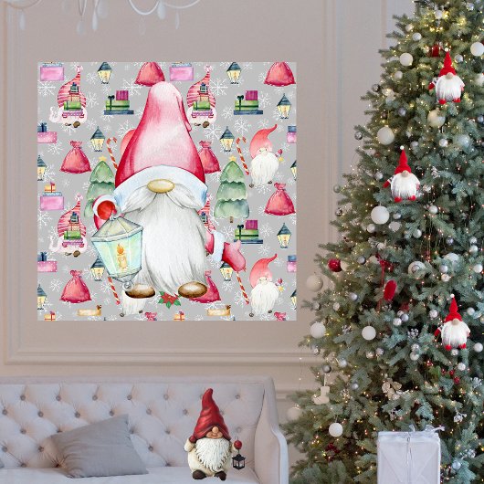Weihnachtsgottesdienst und Silberpattern Hintergru Poster