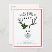 Weihnachtsgottesloge Oh Deer Rentier Feiertagspostkarte (Vorne/Hinten)