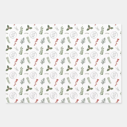 Weihnachtsgotteslogos für Kleinunternehmen Geschenkpapier Set (Vorderseite 2)