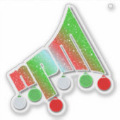 Weihnachtsgottglühbirnen Aufkleber (Vorderseite)
