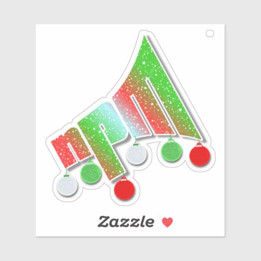 Weihnachtsgottglühbirnen Aufkleber (Blatt)