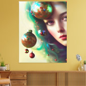 Weihnachtsgöttin Leinwanddruck (Insitu (Wohnzimmer))