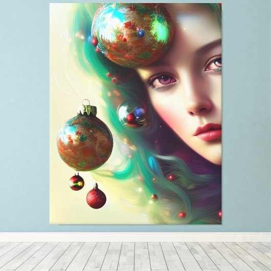 Weihnachtsgöttin Leinwanddruck (Insitu (Holzboden))