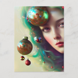 Weihnachtsgöttin Postkarte