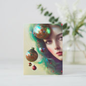 Weihnachtsgöttin Postkarte (Stehend Vorderseite)