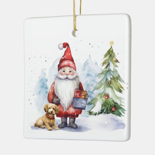 Weihnachtsgottling mit Geschenk Keramikornament (Links)