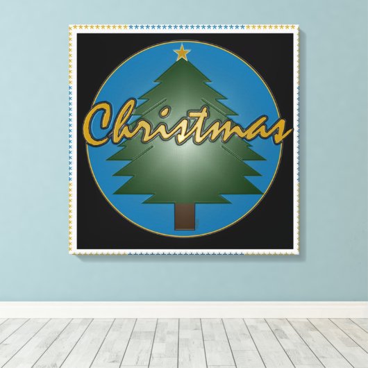 Weihnachtsgrafik Leinwanddruck (Insitu (Holzboden))