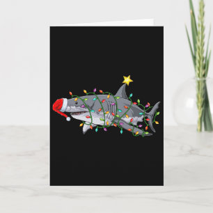 Weihnachtsgrafik Weihnachts-Shark Lustige Haie Wei Karte