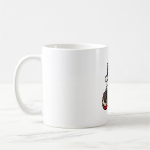 Weihnachtsgrafik Weihnachtsmann Bier trinkend Kaffeetasse