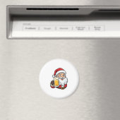 Weihnachtsgrafik Weihnachtsmann Bier trinkend Magnet (In Situ (Geschirrspüler))