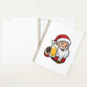 Weihnachtsgrafik Weihnachtsmann Bier trinkend Planer (Anzeige)