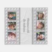 Weihnachtsgrau mit dem Namen der Fotos Fleecedecke (Vorderseite (Horizontal))