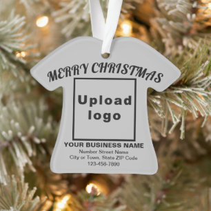 Weihnachtsgrauer T - Shirt Form Acryl Ornament