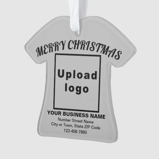 Weihnachtsgrauer T - Shirt Form Acryl Ornament (Vorderseite)