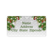 Weihnachtsgrenze Adressaufkleber (Vorne)