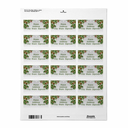 Weihnachtsgrenze Adressaufkleber