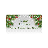 Weihnachtsgrenze Adressaufkleber
