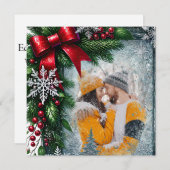 Weihnachtsgrenze Feiertagskarte (Vorne/Hinten)