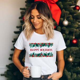 Weihnachtsgrenze mit Text T-Shirt