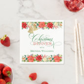 Weihnachtsgrenze und Typografie Serviette (Beispiel)