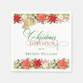 Weihnachtsgrenze und Typografie Serviette (Vorderseite)