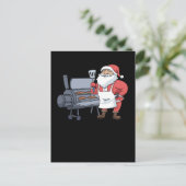 Weihnachtsgrill Santa Claus Grill Smoker Steak Postkarte (Stehend Vorderseite)