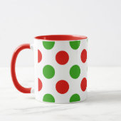 Weihnachtsgroße Polka-Punkt-Muster-Kaffee-Tasse Tasse (Links)