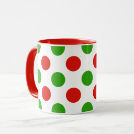 Weihnachtsgroße Polka-Punkt-Muster-Kaffee-Tasse Tasse
